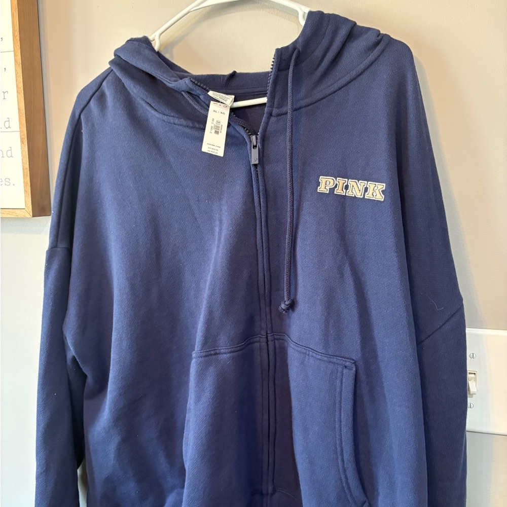 Victoria secret   Pink Navy Blue Hoodie